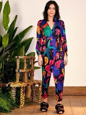 FARM Rio Mystic Jungle Wrap Jumpsuit size M NWT MSRP $245